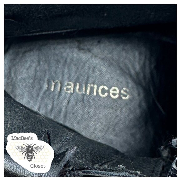 Maurices Black Vegan Leather Western Style Cowgirl Boots Black 9.5 in Womens - Picture 15 of 16